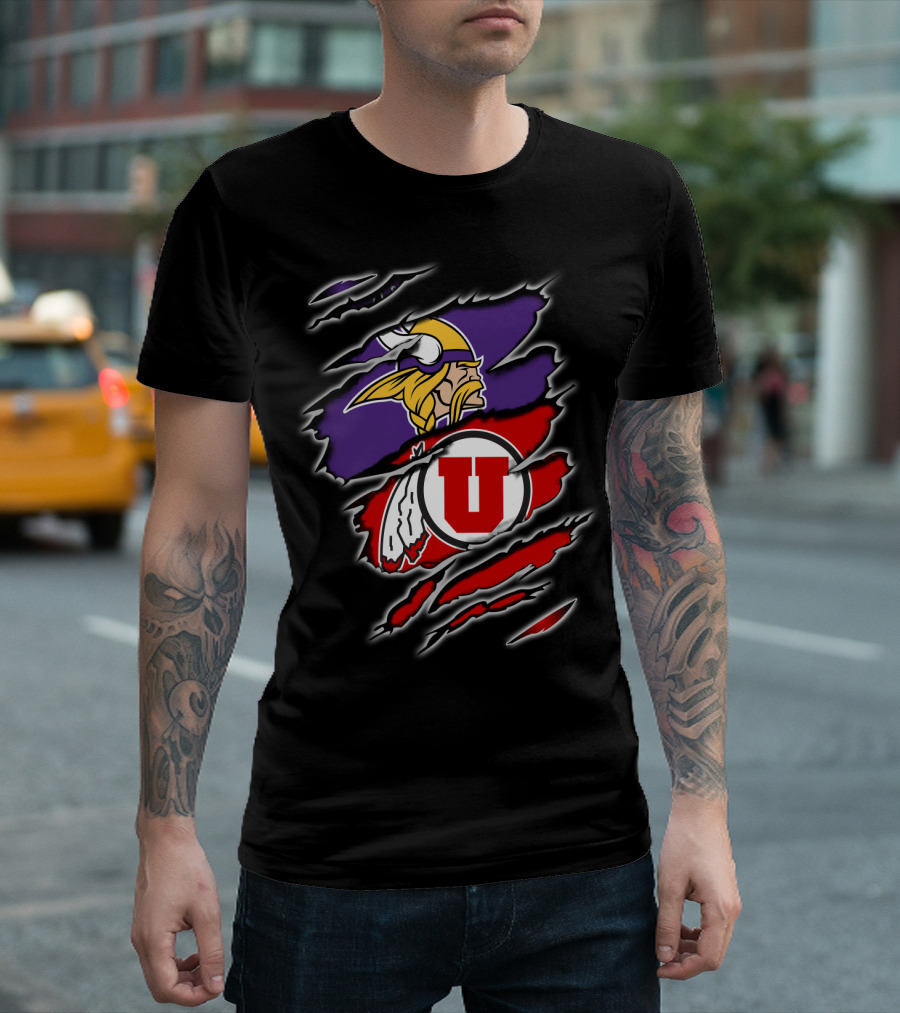 Minnesota Vikings Utah Utes Collaboration T-Shirt