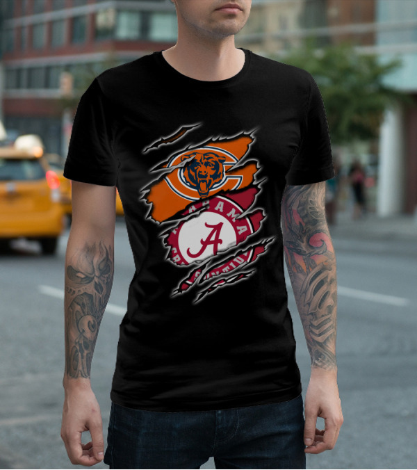 Chicago Bears Alabama Crimson Tide Crossover T-Shirt