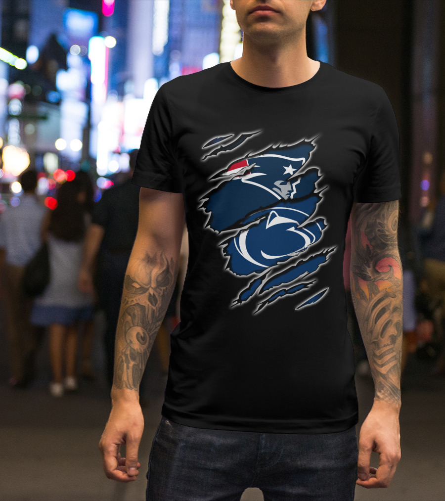 New England Patriots Penn State Nittany Lions Crossover T-Shirt