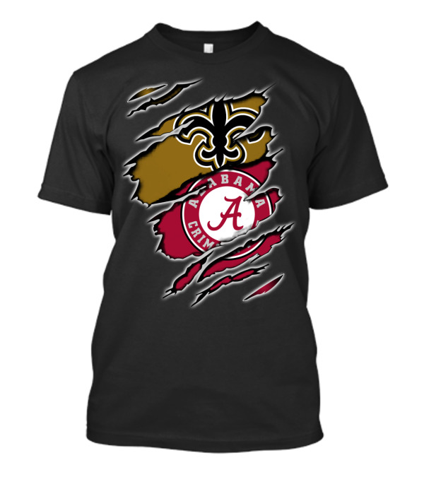 New Orleans Saints Alabama Crimson Tide Fan Gear T-Shirt