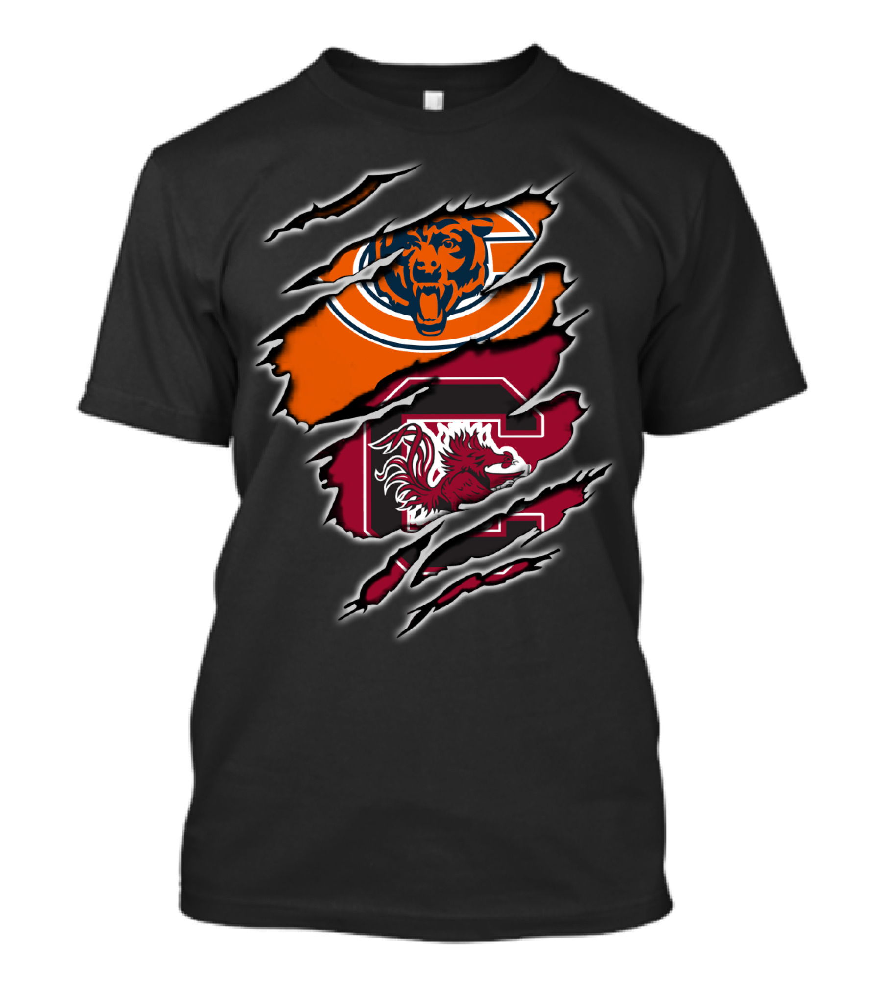 Bears Gamecocks Logo Mashup T-Shirt