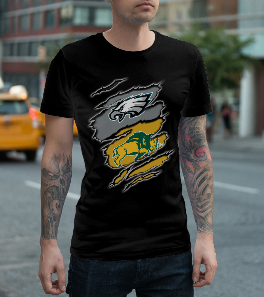 Philadelphia Eagles North Dakota State Bison Fans T-Shirt