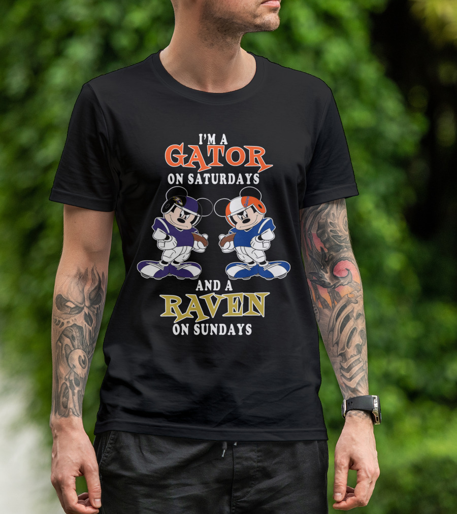 I'm A Gator On Saturdays And A Raven On Sundays T-Shirt
