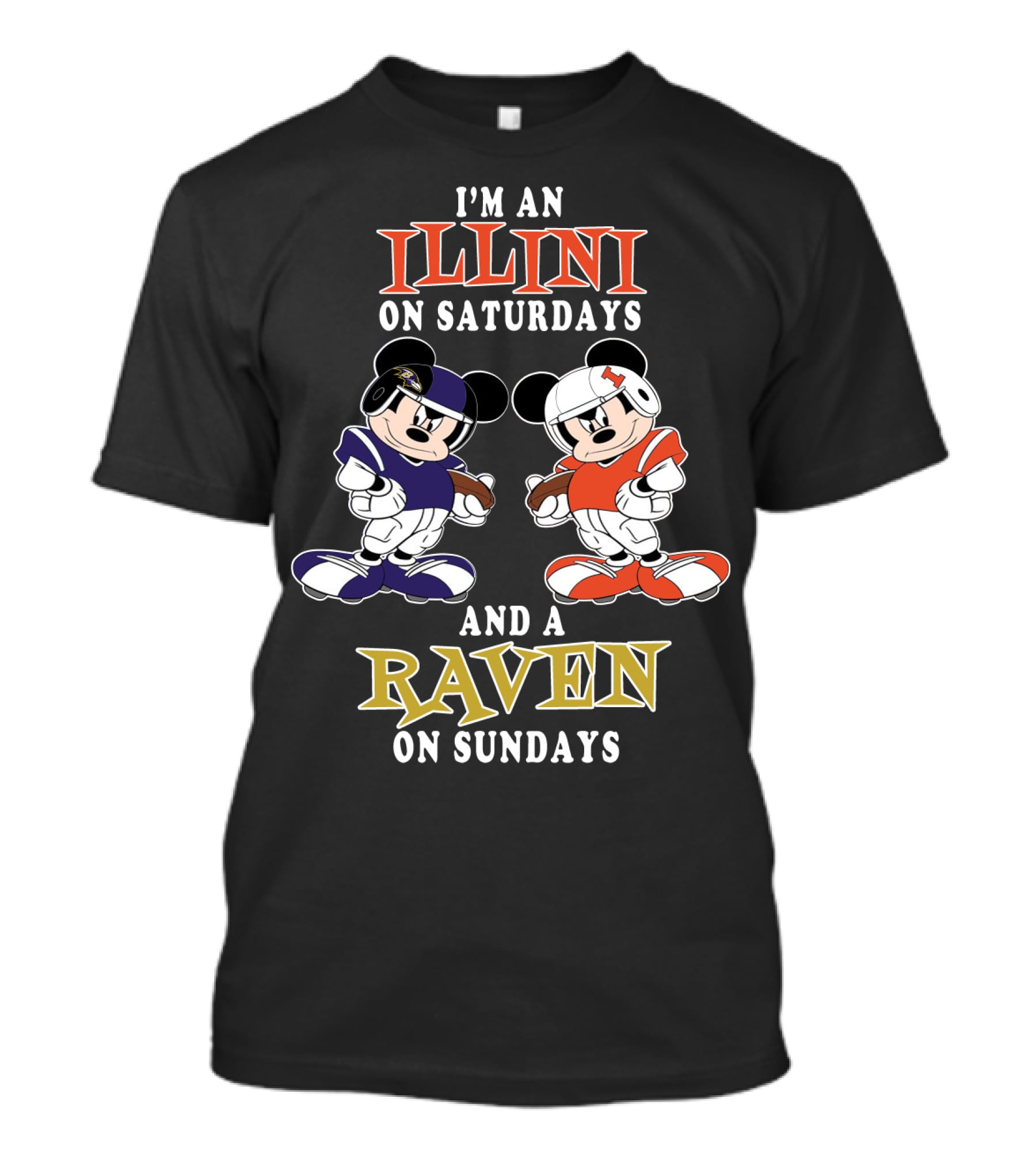 I'm An Illini On Saturdays And A Raven On Sundays T-Shirt