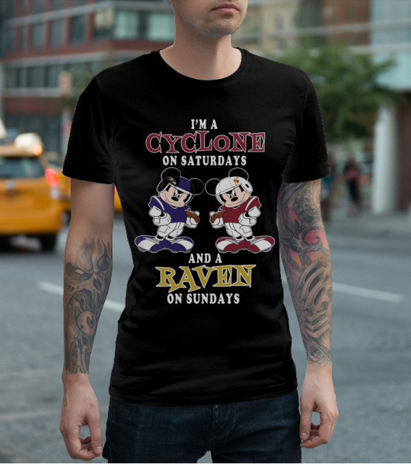 I'm A Cyclone On Saturdays And A Raven On Sundays T-Shirt
