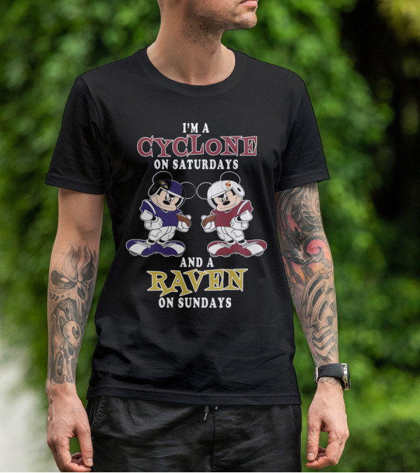 I'm A Cyclone On Saturdays And A Raven On Sundays T-Shirt