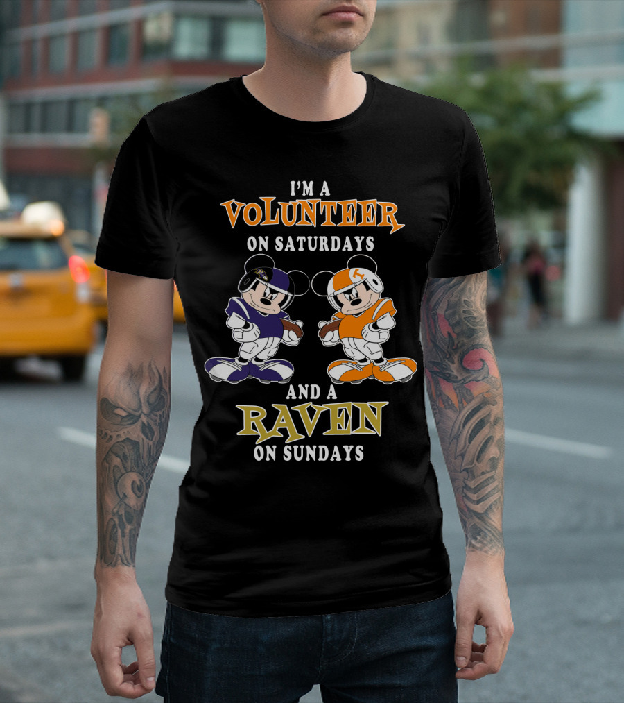 I'm a Volunteer on Saturdays and a Raven on Sundays T-Shirt