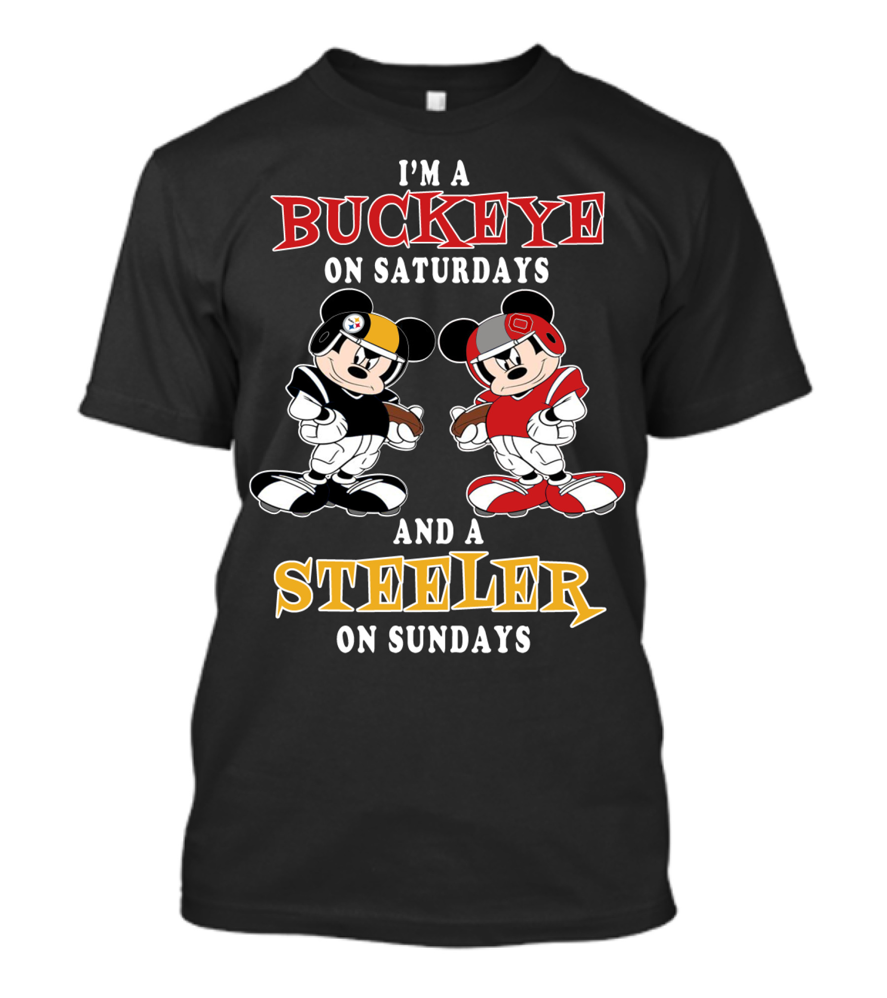 I'm A Buckeye On Saturdays And A Steeler On Sundays T-Shirt