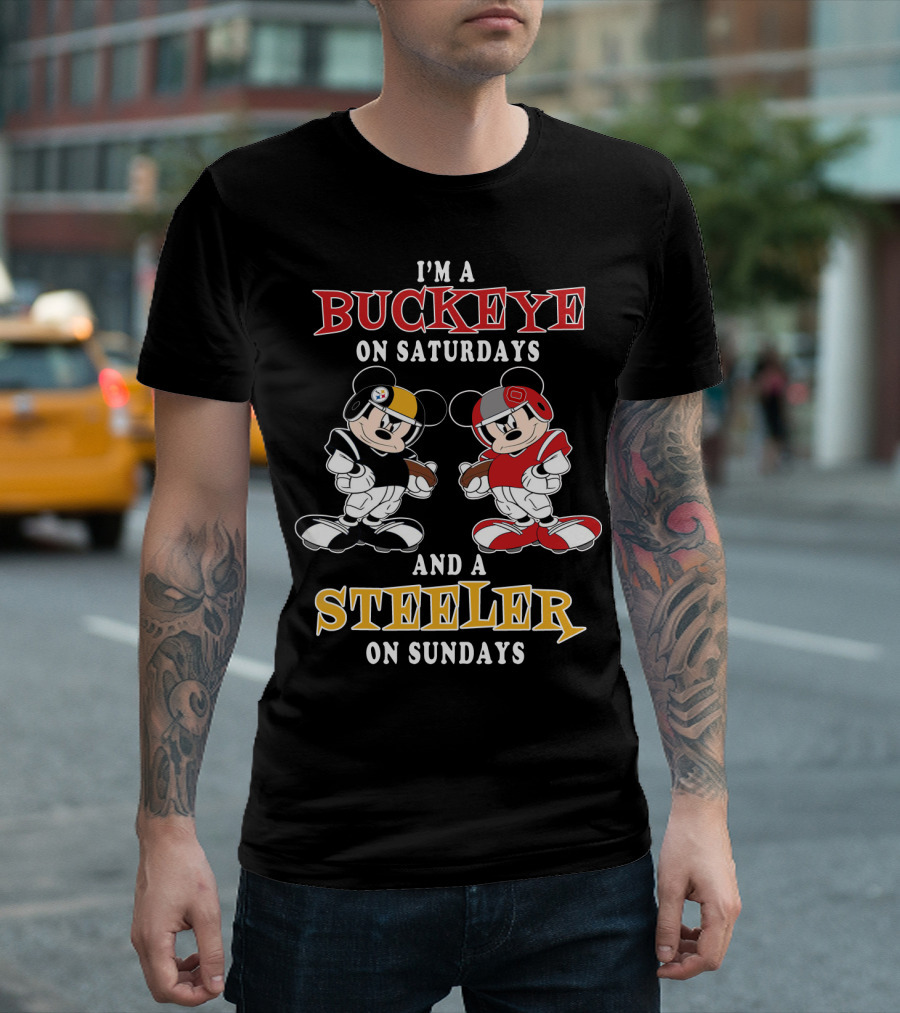 I'm a Buckeye on Saturdays and a Steeler on Sundays T-Shirt
