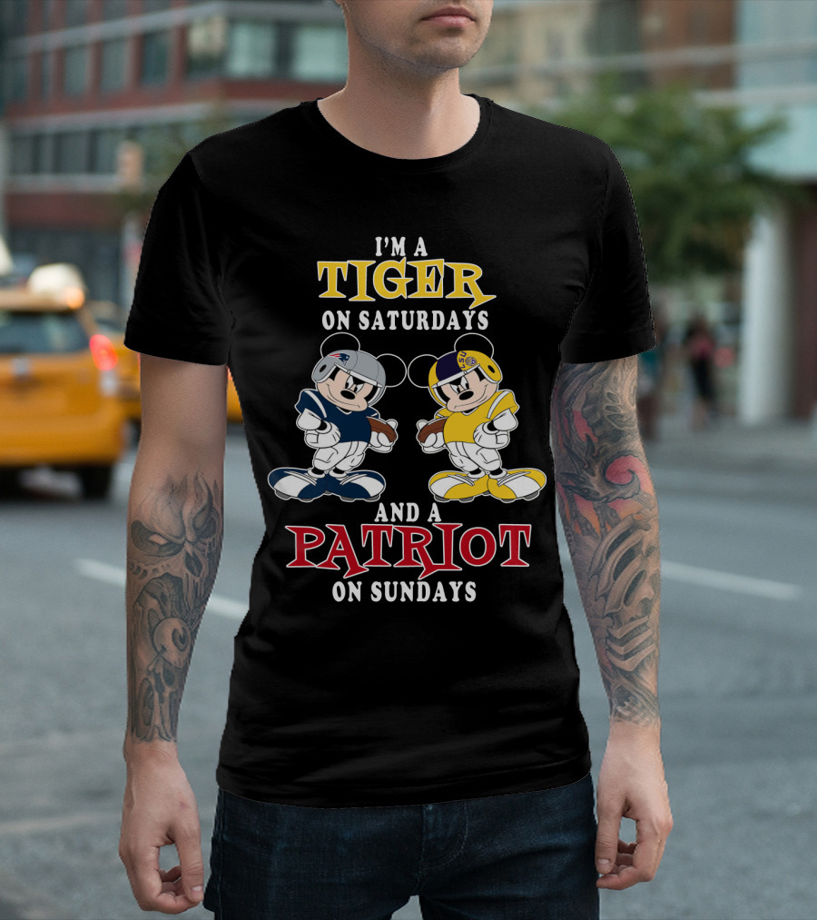 I'm A Tiger On Saturdays And A Patriot On Sundays T-Shirt