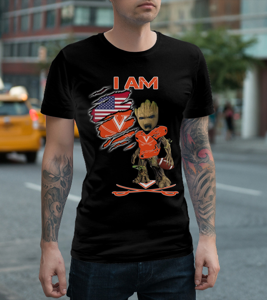 I Am Virginia Cavaliers Football Groot Fan T-Shirt