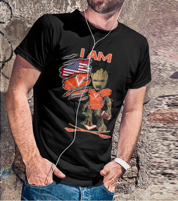 I Am Virginia Cavaliers Football Groot Fan T-Shirt