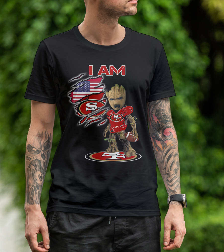 I Am Groot San Francisco 49ers American Football Fan T-Shirt