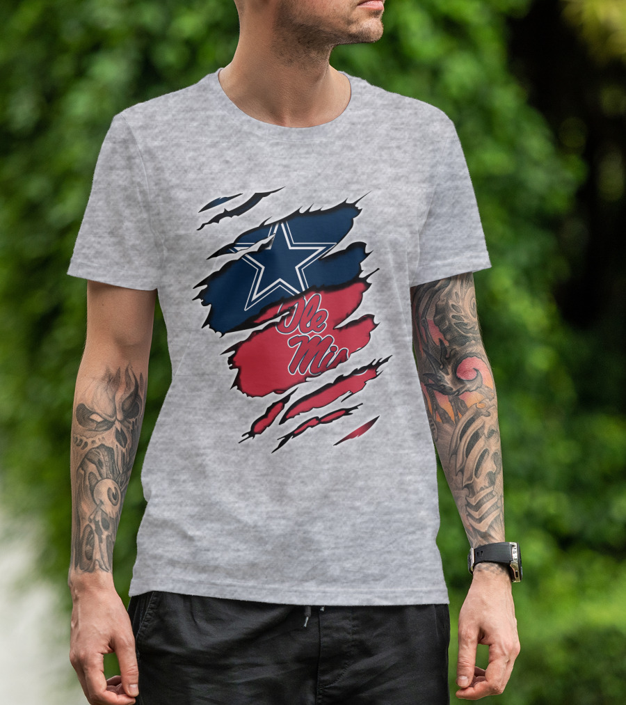 Cowboys Ole Miss Star Claw T-Shirt