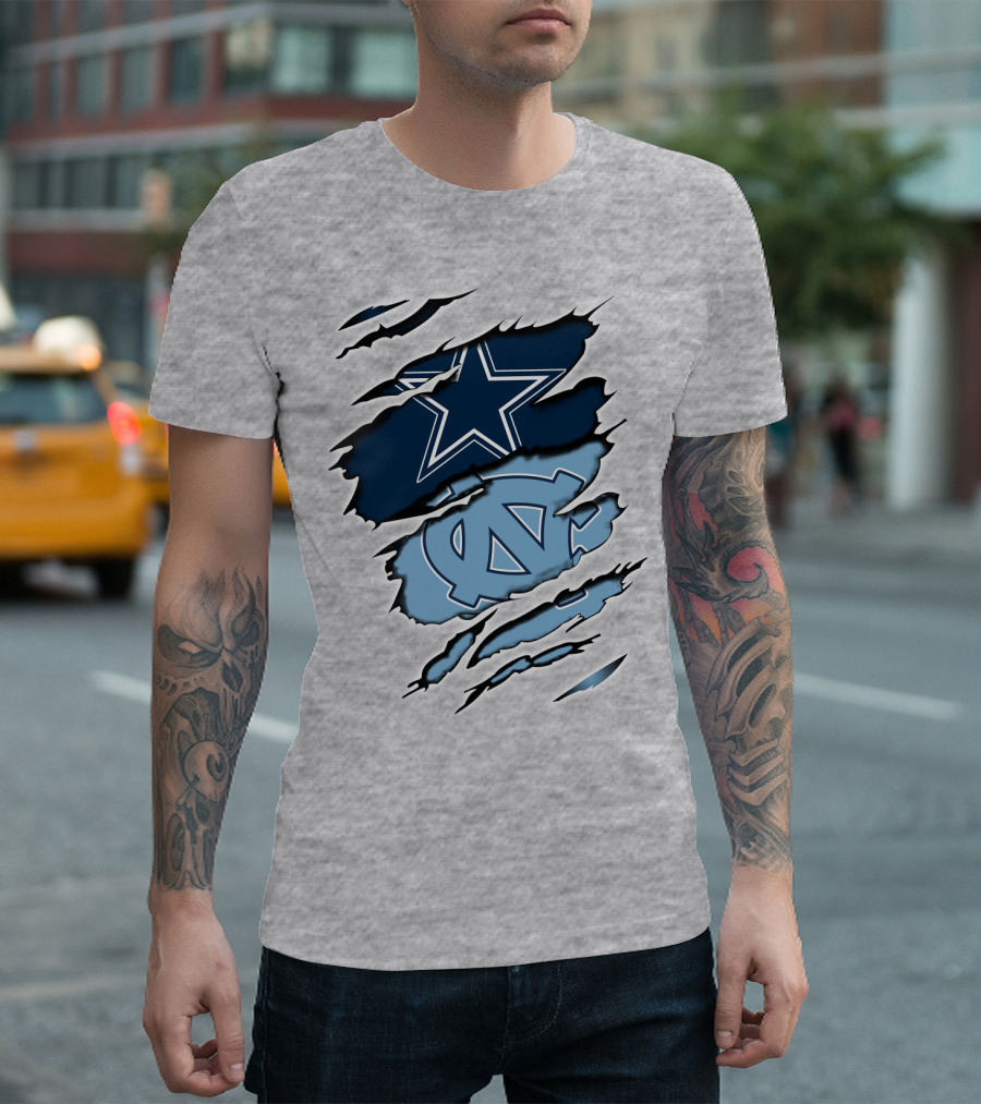 Cowboys Star Tarheels Claw Rip Fusion T-Shirt