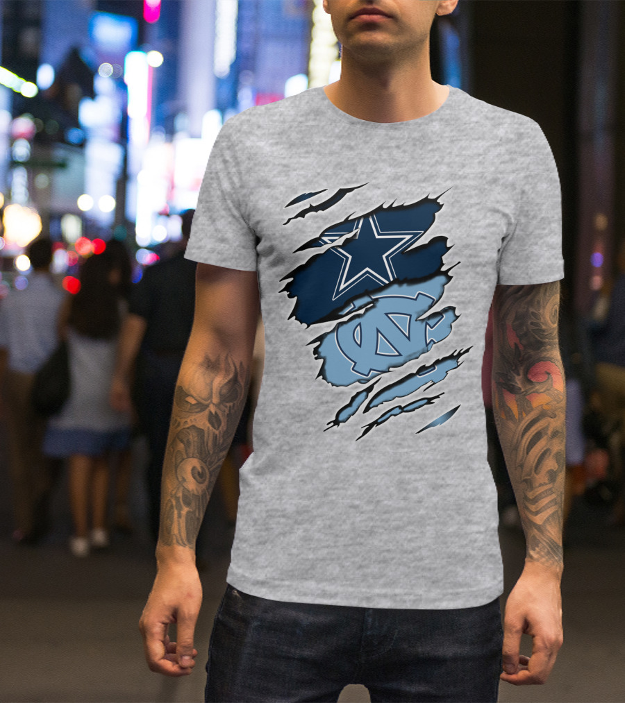 Cowboys Star Tarheels Claw Rip Fusion T-Shirt
