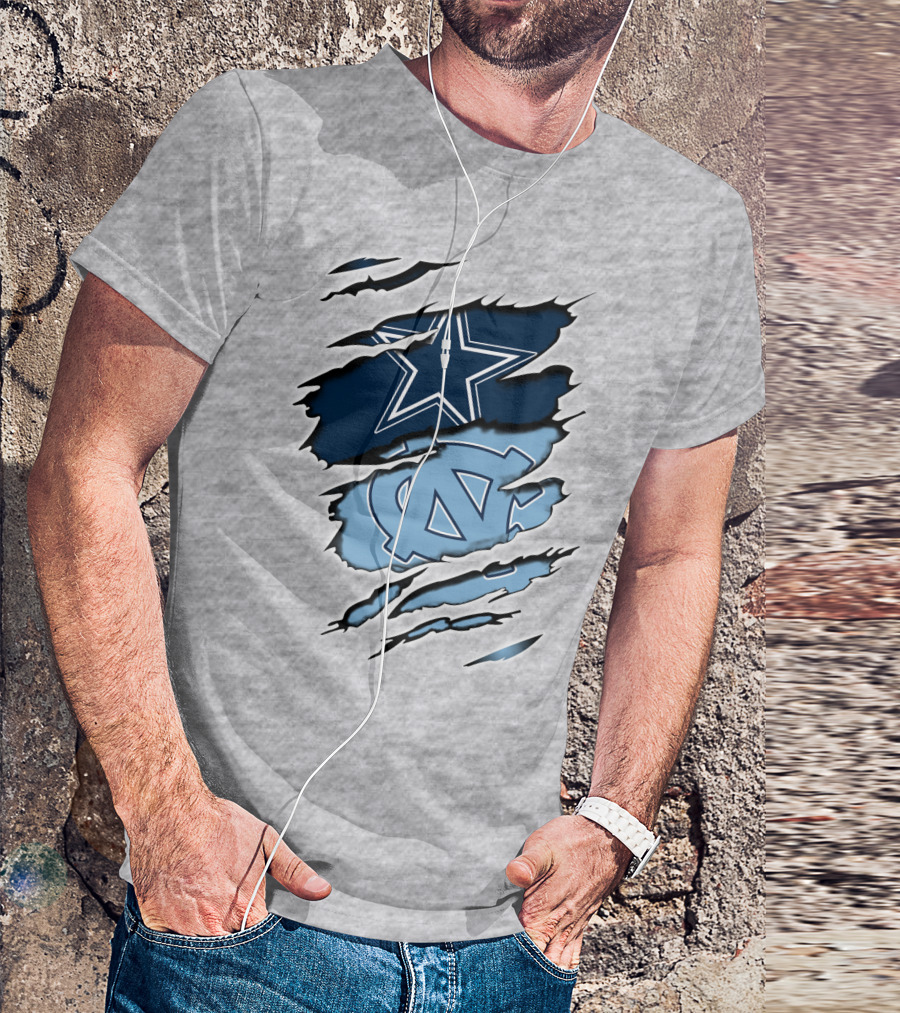 Cowboys Star Tarheels Claw Rip Fusion T-Shirt