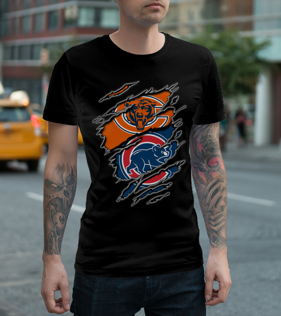 Chicago Bears Cubs Fan Crossover T-Shirt