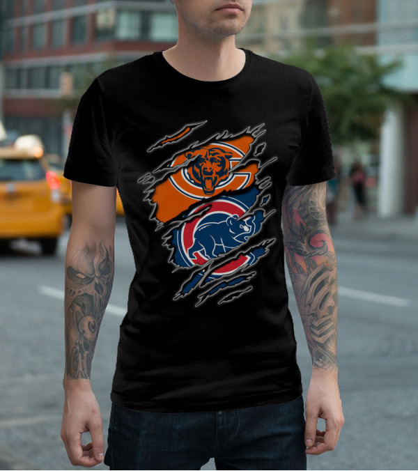 Chicago Bears Cubs Fan Crossover T-Shirt