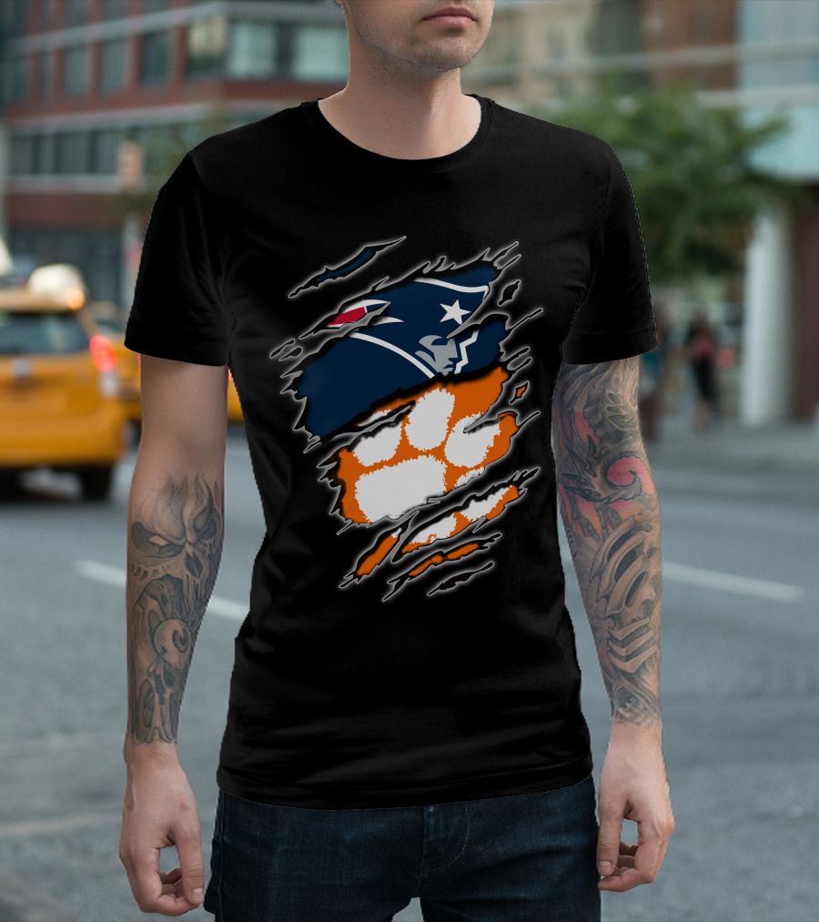 Patriots Clemson Paw Ripped T-Shirt