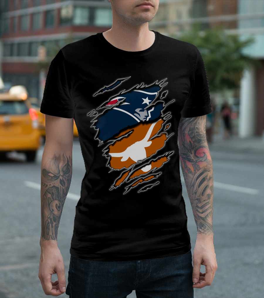 Patriots Longhorns Fusion Icon Split T-Shirt
