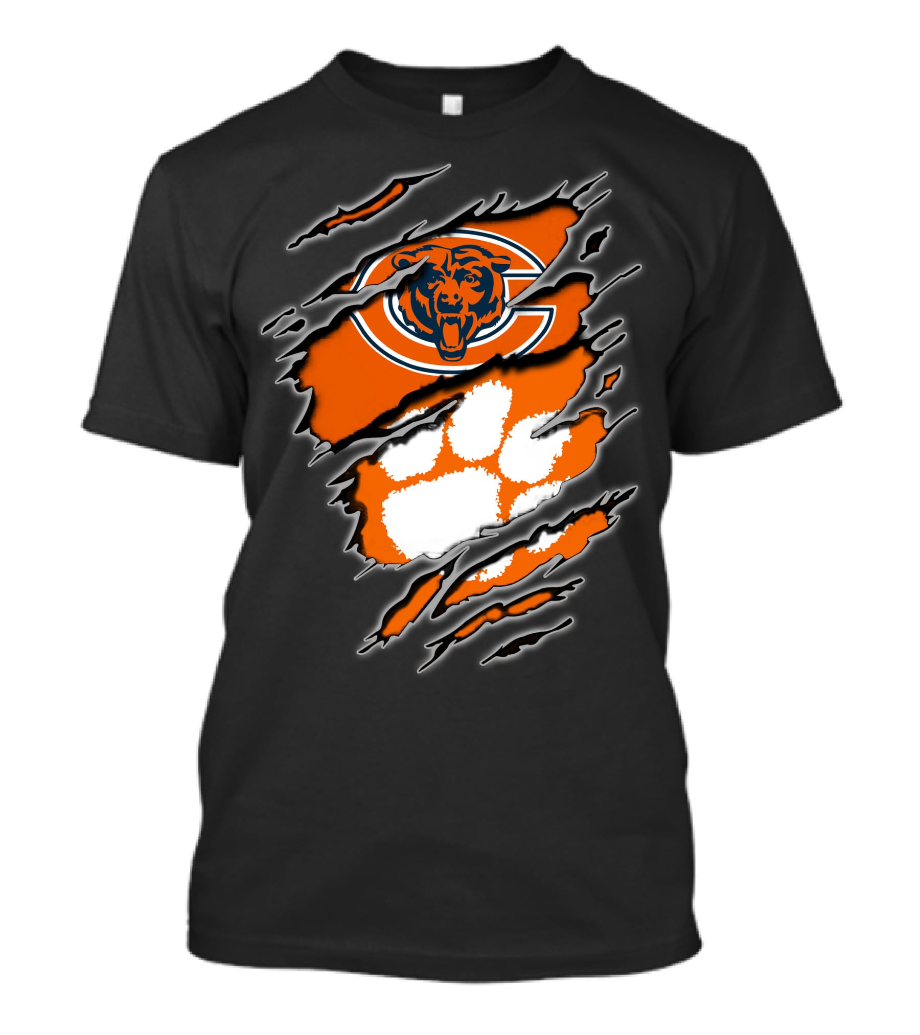Chicago Bears Clemson Tigers Mashup T-Shirt
