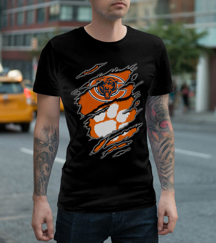 Chicago Bears Clemson Tigers Mashup T-Shirt