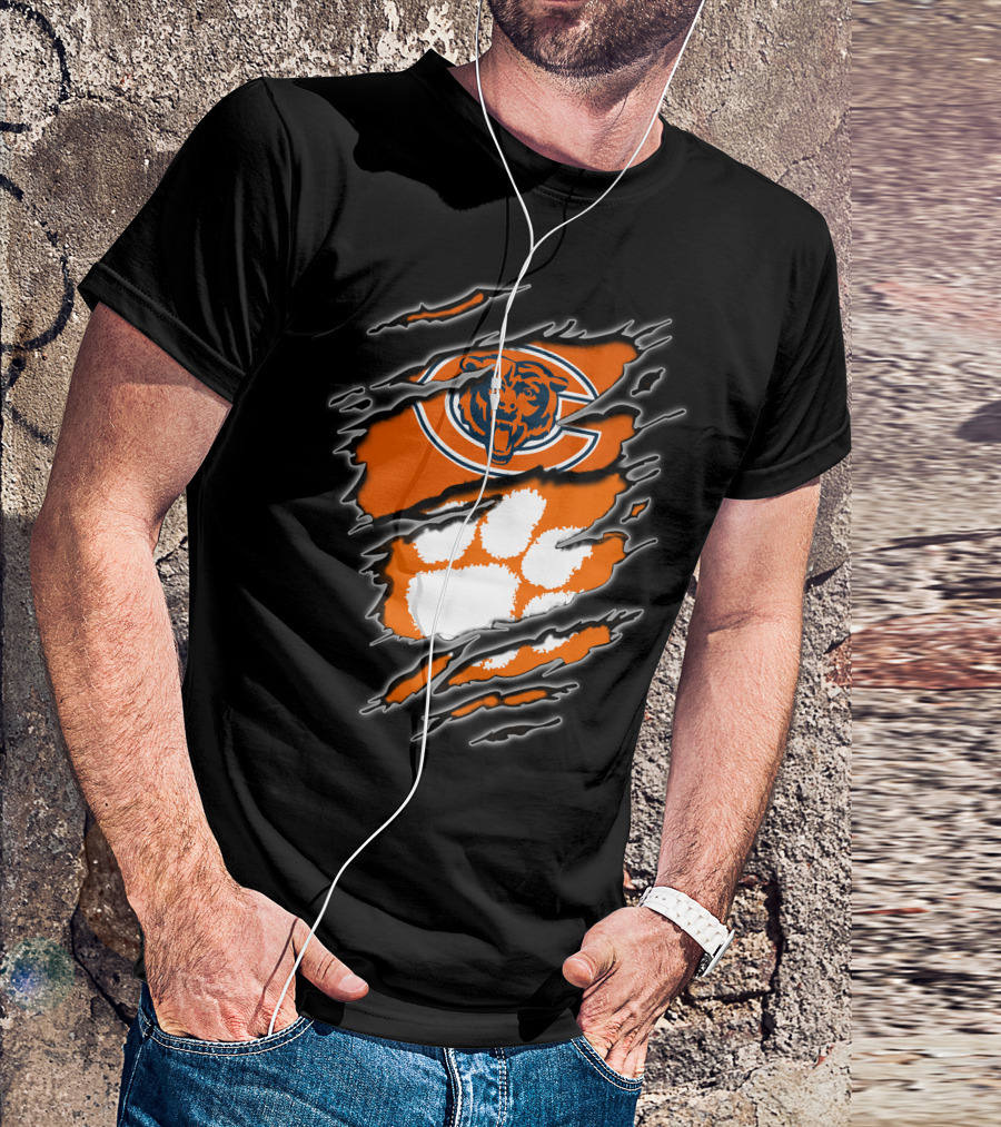 Chicago Bears Clemson Tigers Mashup T-Shirt