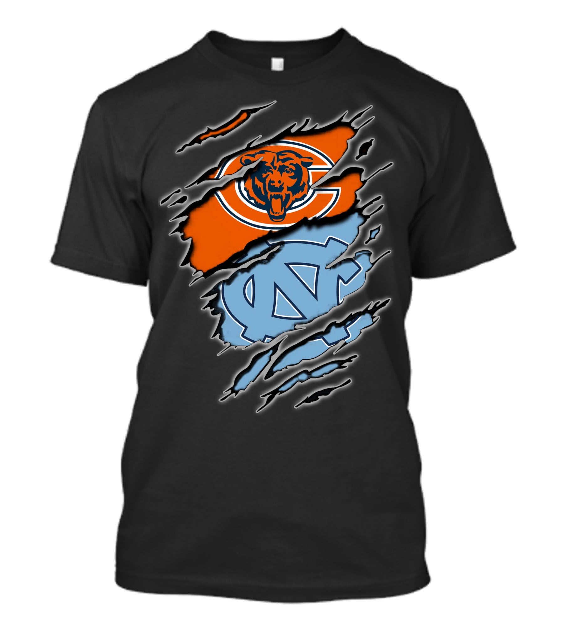 Chicago Bears UNC Tar Heels Combination T-Shirt