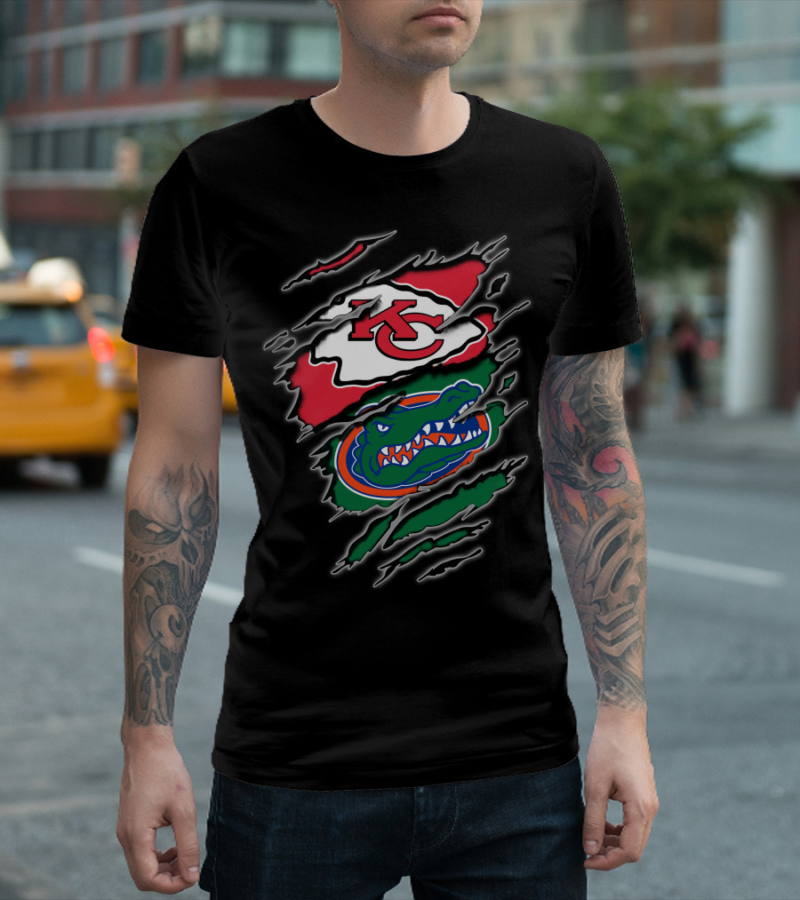 Kansas City Chiefs Florida Gators Integration T-Shirt