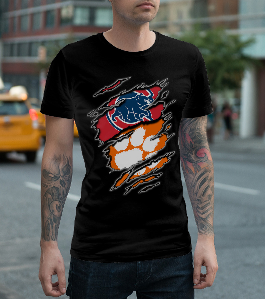 Cubs Clemson Paw Print Team Spirit T-Shirt