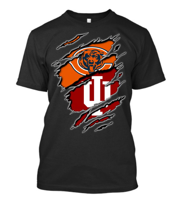 Chicago Bears Indiana Hoosiers Football Fan Dual T-Shirt