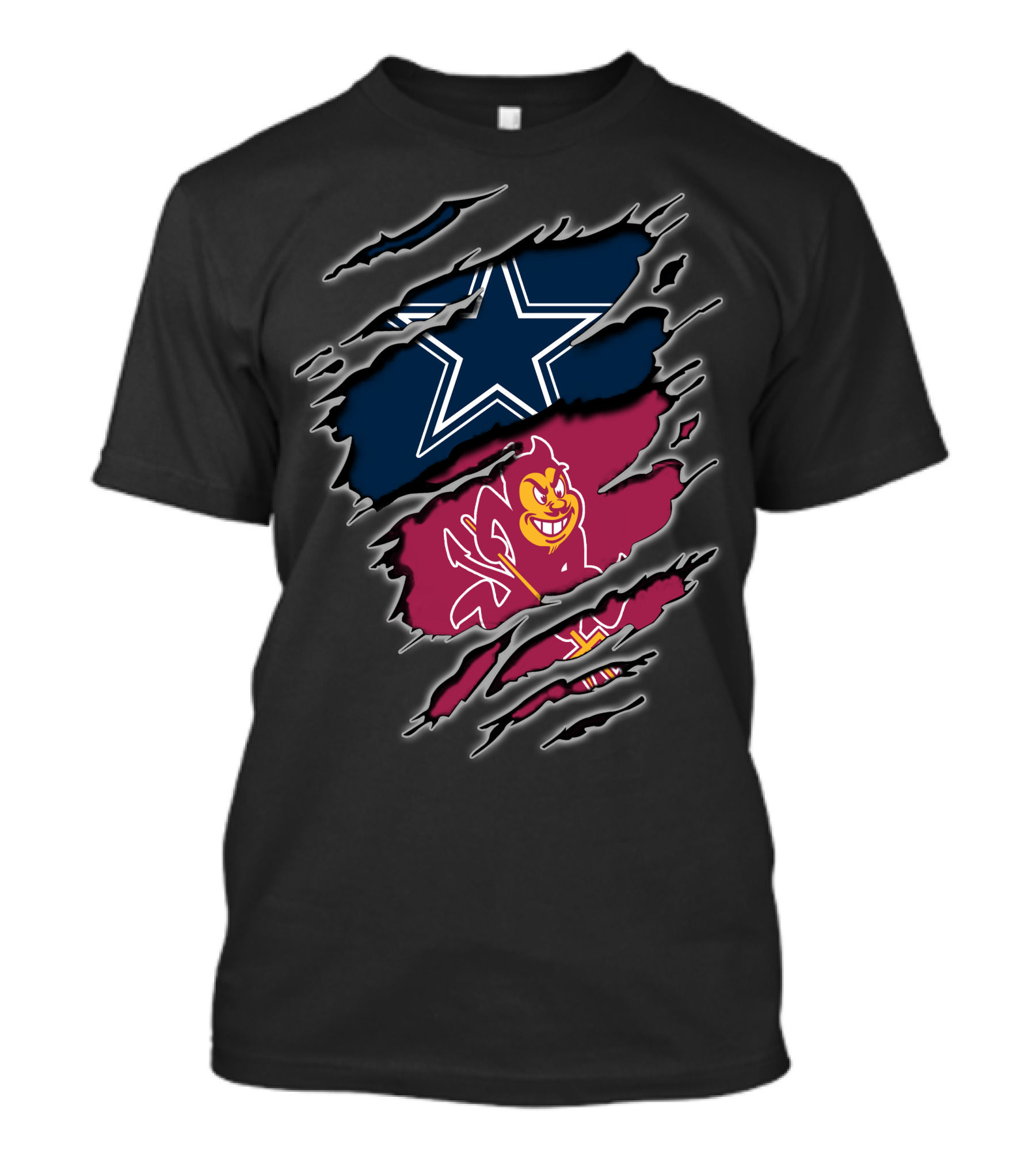 Dallas Cowboys Arizona State Sun Devils Football Fusion T-Shirt