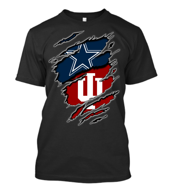 Dallas Cowboys Indiana Hoosiers Claw Rip T-Shirt