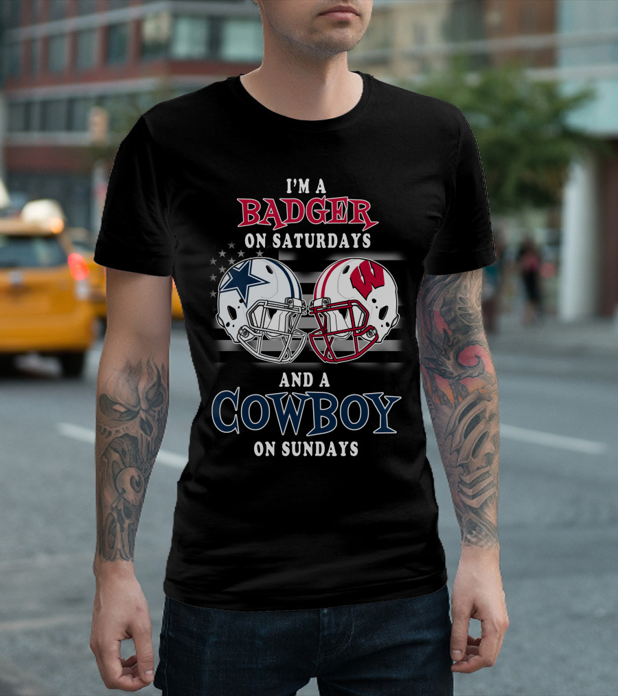 I'm A Badger On Saturdays And A Cowboy On Sundays T-Shirt