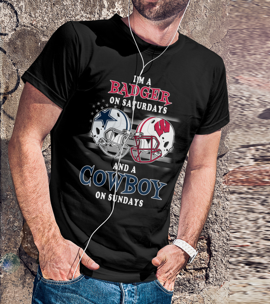I'm A Badger On Saturdays And A Cowboy On Sundays T-Shirt
