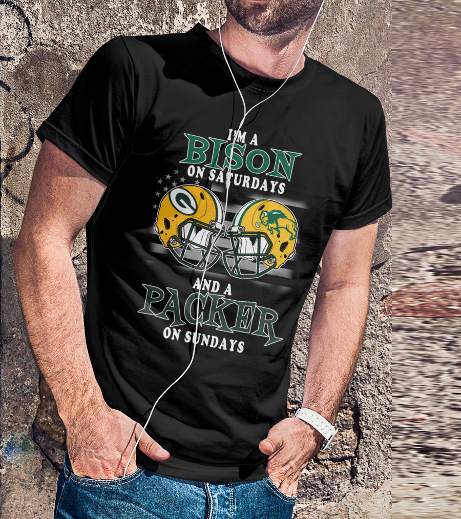 I'm A Bison On Saturdays And A Packer On Sundays T-Shirt