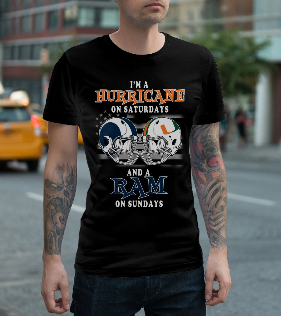 I'm a Hurricane on Saturdays and a Ram on Sundays T-Shirt