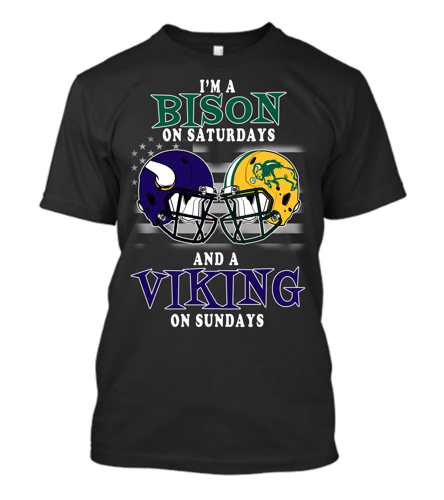 I'm A Bison On Saturdays And A Viking On Sundays T-Shirt