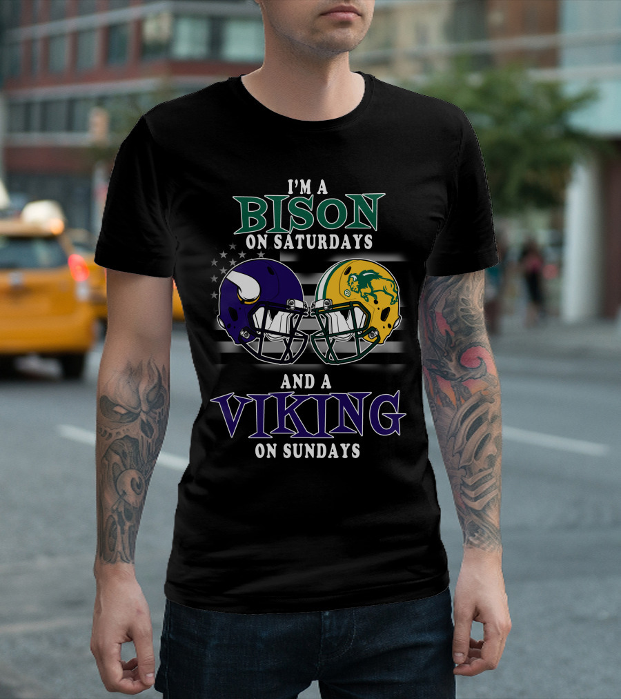 I'm a Bison on Saturdays and a Viking on Sundays T-Shirt