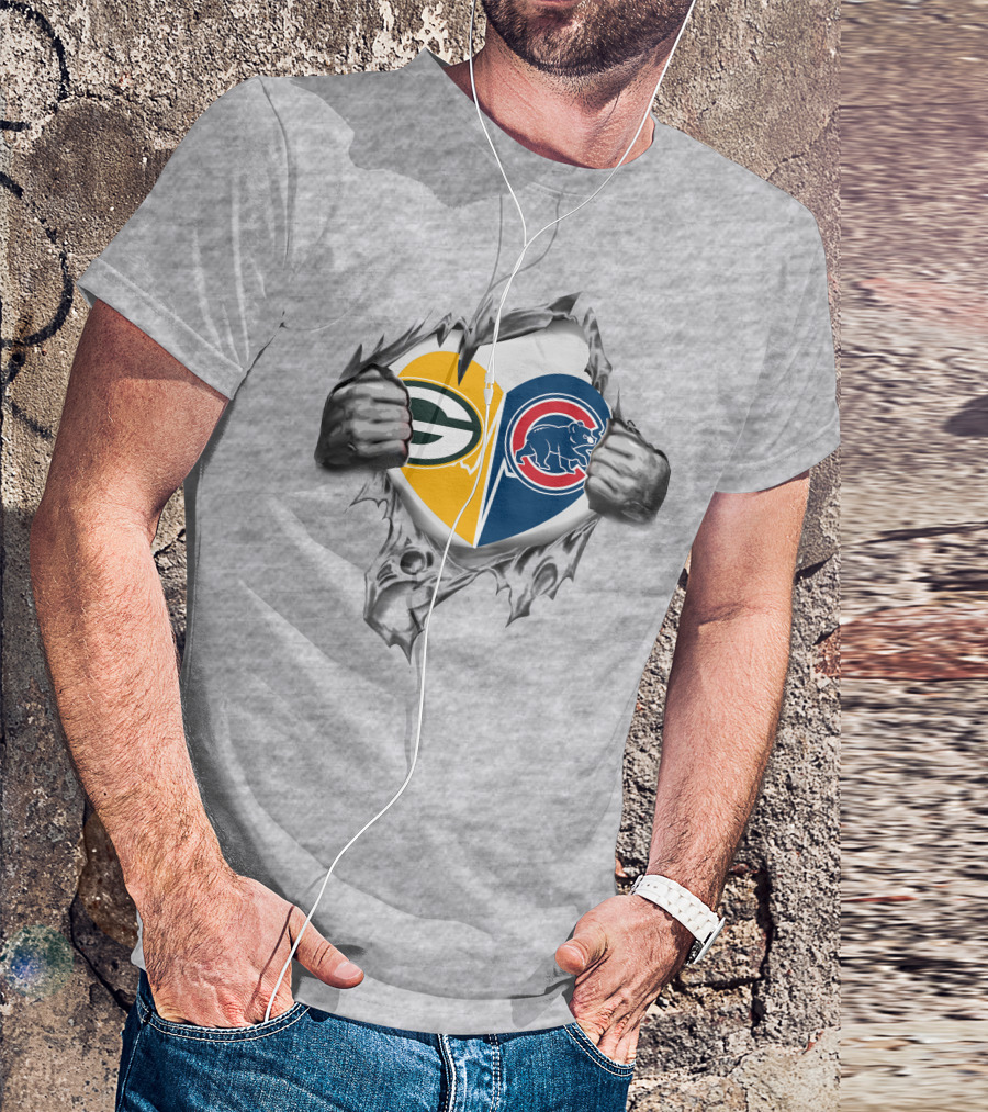 Heart Of Loyalty Packers Cubs Packers Cubs T-Shirt