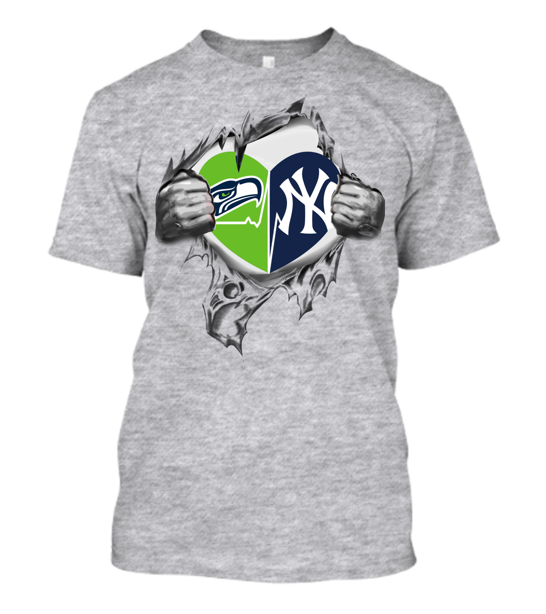 Seahawks Yankees Heart T-Shirt