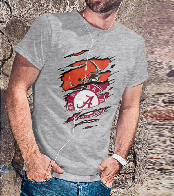 Cleveland Browns Alabama Crimson Tide Fan T-Shirt