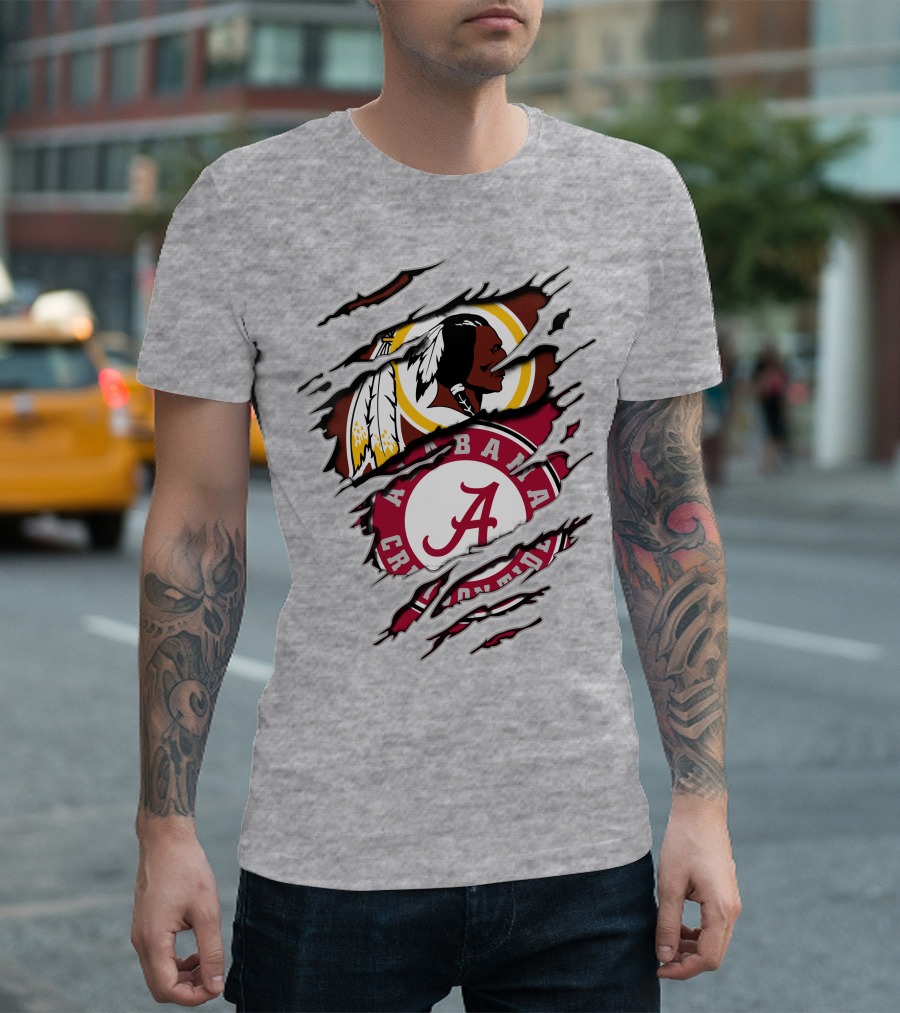 Alabama Crimson Tide And Washington Redskins Fan Statement T-Shirt