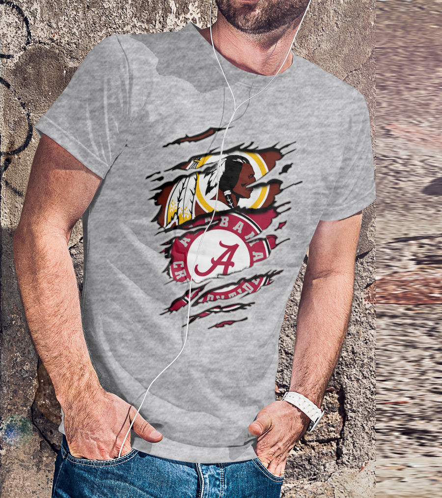 Alabama Crimson Tide And Washington Redskins Fan Statement T-Shirt