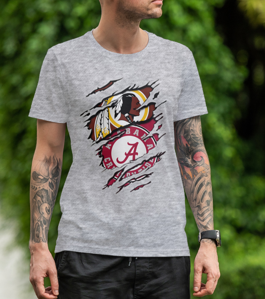 Alabama Crimson Tide And Washington Redskins Fan Statement T-Shirt