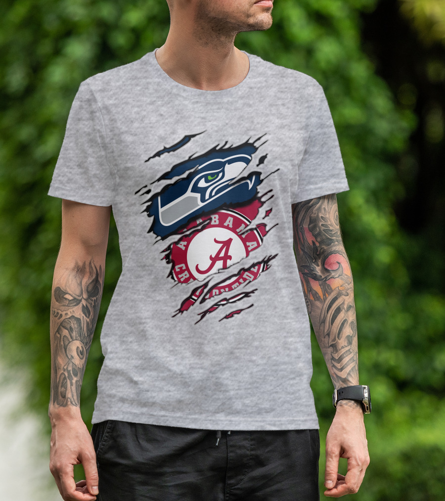 Seahawks Alabama Crimson Tide Fan Alliance T-Shirt