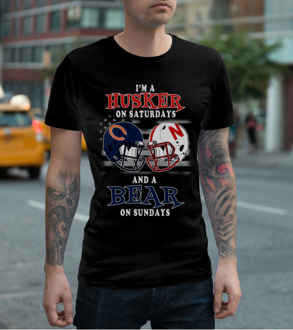 I'm A Husker On Saturdays And A Bear On Sundays T-Shirt