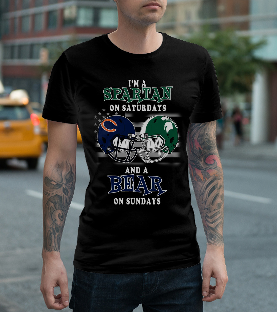 I'm A Spartan On Saturdays And A Bear On Sundays T-Shirt