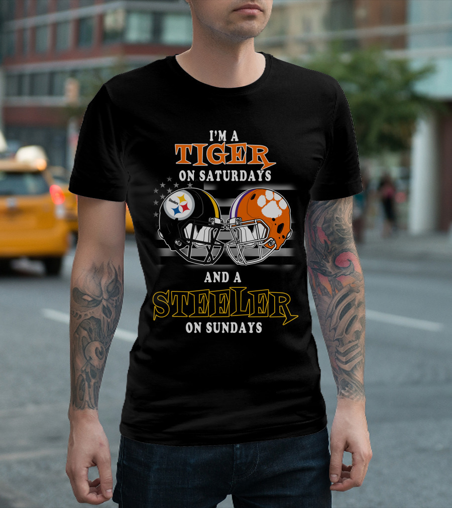 I'm A Tiger On Saturdays And A Steeler On Sundays T-Shirt